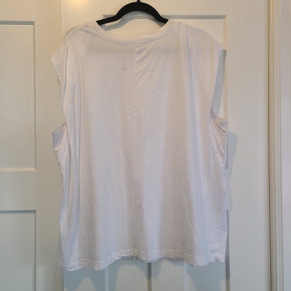 Addition Elle White Muscle Tee - Picture 5 of 5